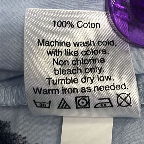 J. Crew Light Blue Cotton Abstract Design Fluttered Sleeve Sundress- Small - Picture 12 of 14